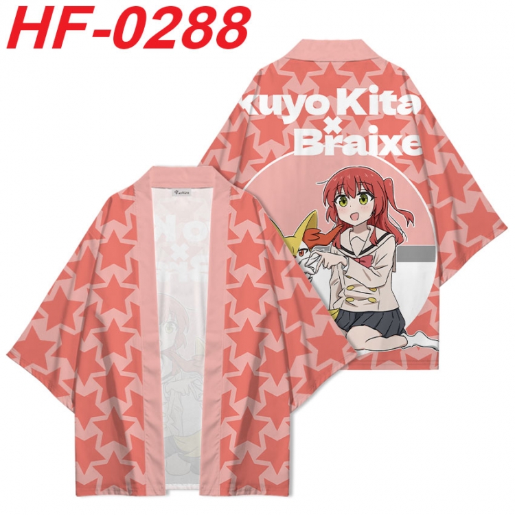 BOCCHI THE ROCK! Anime digital printed French velvet kimono top from S to 4XL  HF-0288