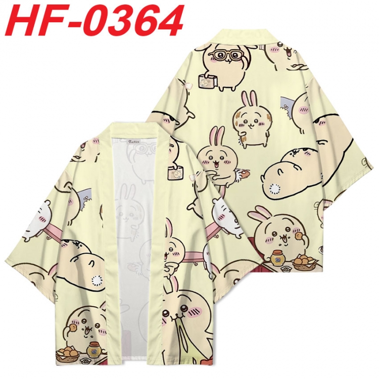 Chiikawa Anime digital printed French velvet kimono top from S to 4XL 