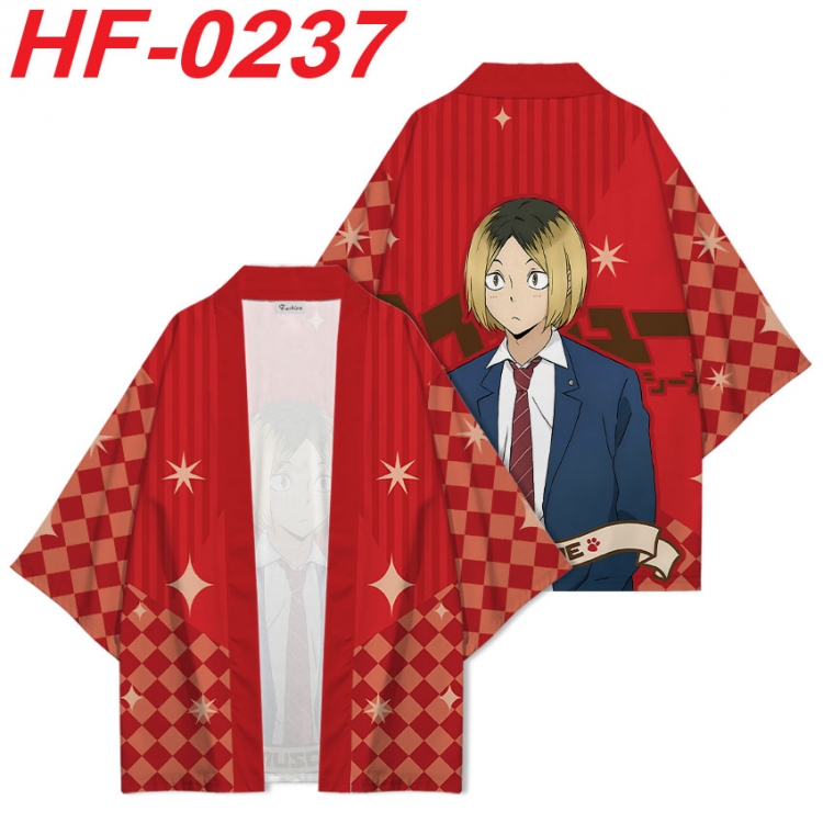 Haikyuu!! Anime digital printed French velvet kimono top from S to 4XL  HF-0237