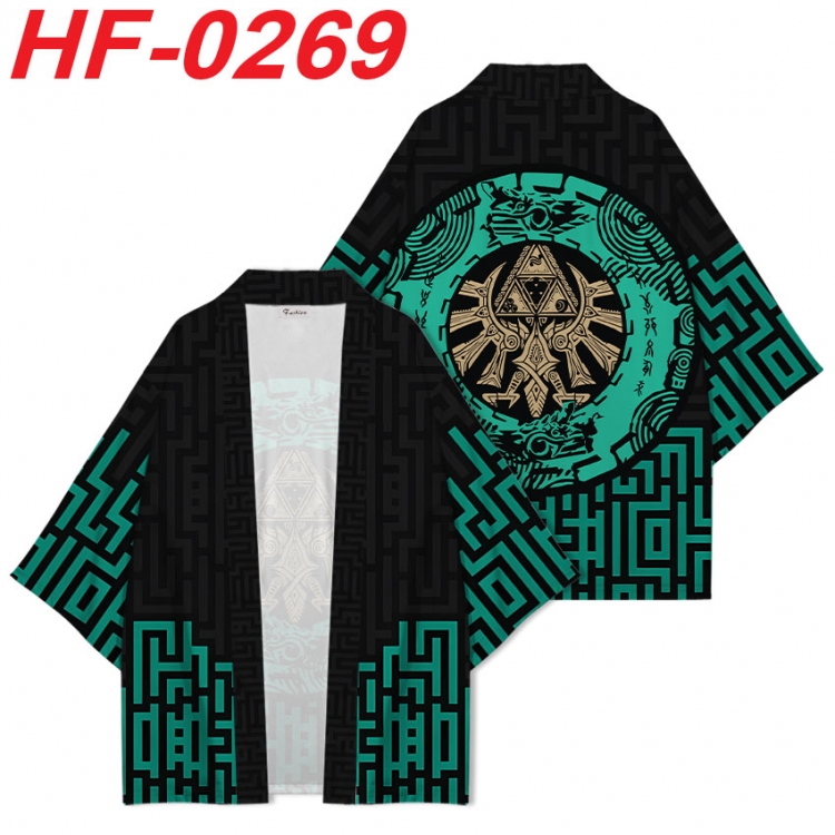 The Legend of Zelda Anime digital printed French velvet kimono top from S to 4XL  HF-0269