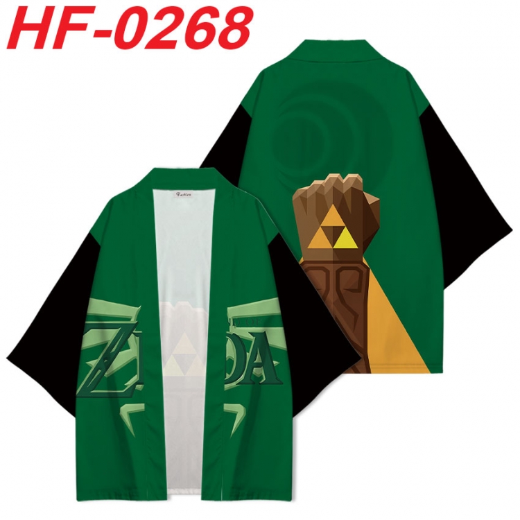 The Legend of Zelda Anime digital printed French velvet kimono top from S to 4XL HF-0268