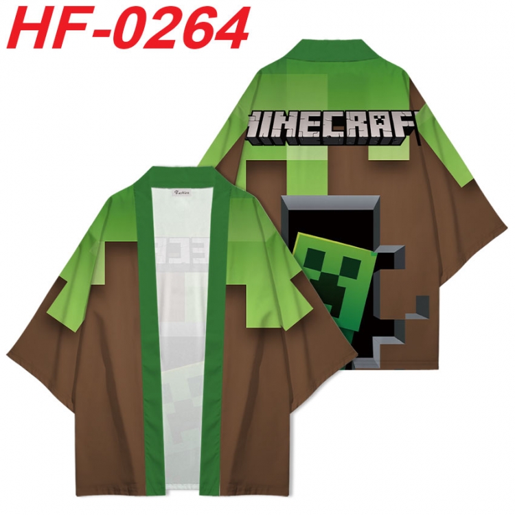 Minecraft Anime digital printed French velvet kimono top from S to 4XL HF-0264