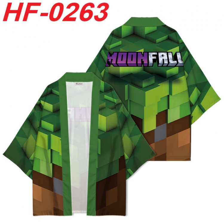 Minecraft Anime digital printed French velvet kimono top from S to 4XL HF-0263