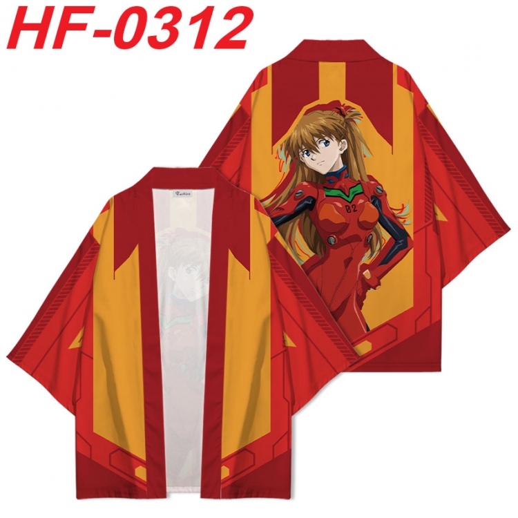 EVA Anime digital printed French velvet kimono top from S to 4XL  HF-0312