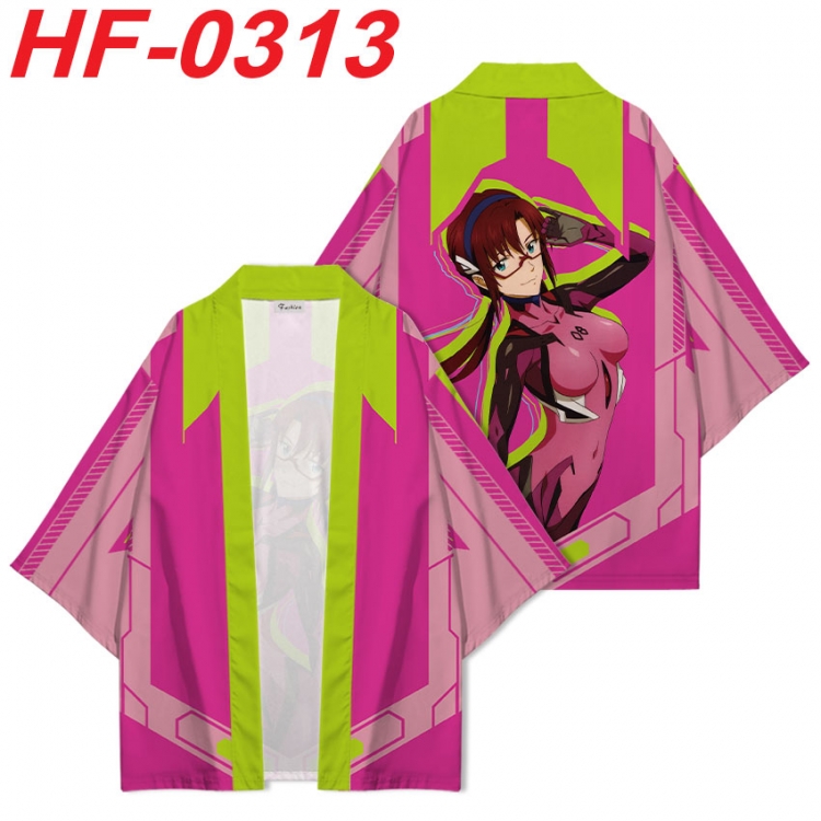 EVA Anime digital printed French velvet kimono top from S to 4XL  HF-0313