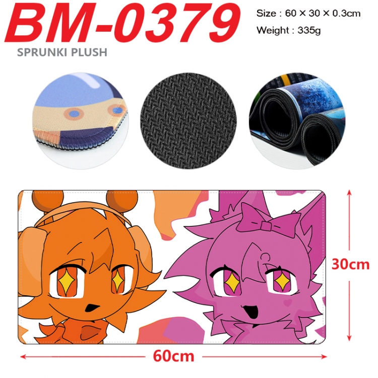 Sprunki Plush Anime peripheral lock edge mouse pad 60X30cm BM-0379