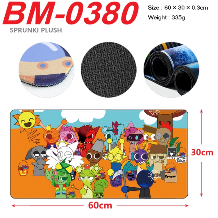 Sprunki Plush Anime peripheral lock edge mouse pad 60X30cm BM-0380