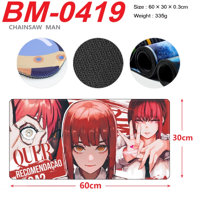 Chainsaw man Anime peripheral lock edge mouse pad 60X30cm  BM-0419