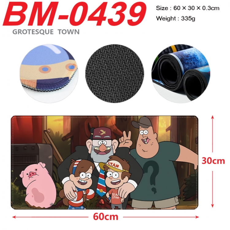 Gravity Falls Anime peripheral lock edge mouse pad 60X30cm BM-0439