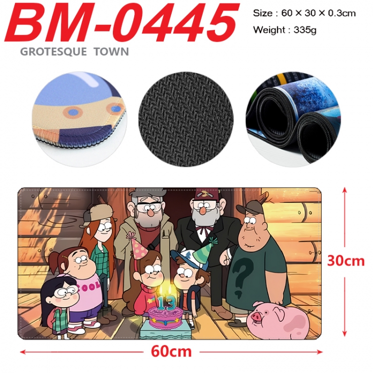 Gravity Falls Anime peripheral lock edge mouse pad 60X30cm BM-0445