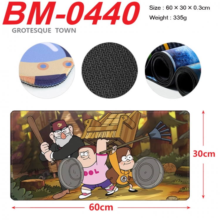 Gravity Falls Anime peripheral lock edge mouse pad 60X30cm  BM-0440