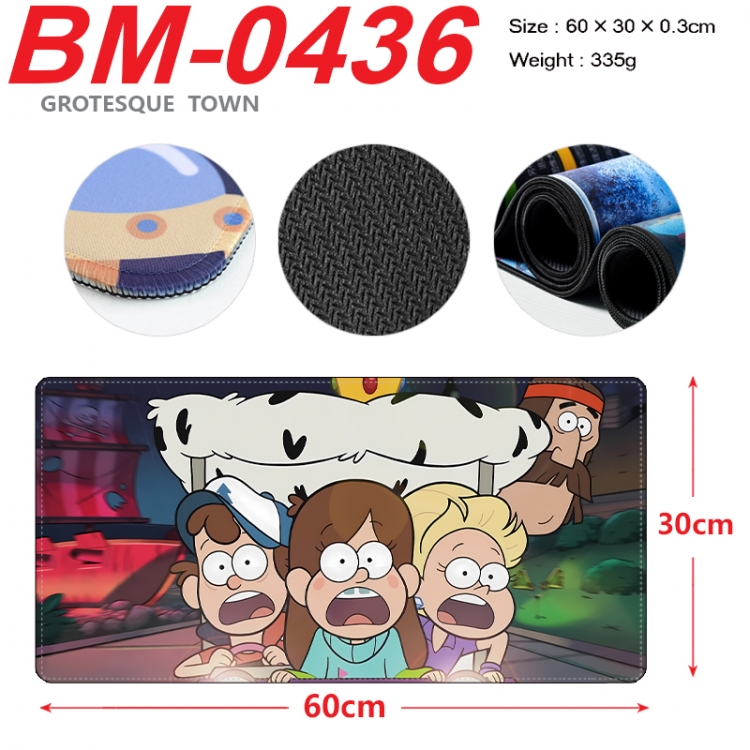 Gravity Falls Anime peripheral lock edge mouse pad 60X30cm BM-0436