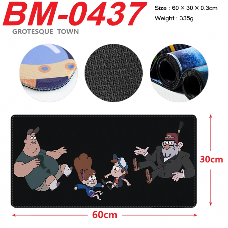 Gravity Falls Anime peripheral lock edge mouse pad 60X30cm  BM-0437