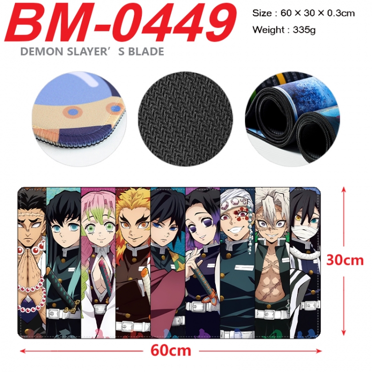 Demon Slayer Kimets Anime peripheral lock edge mouse pad 60X30cm  BM-0449