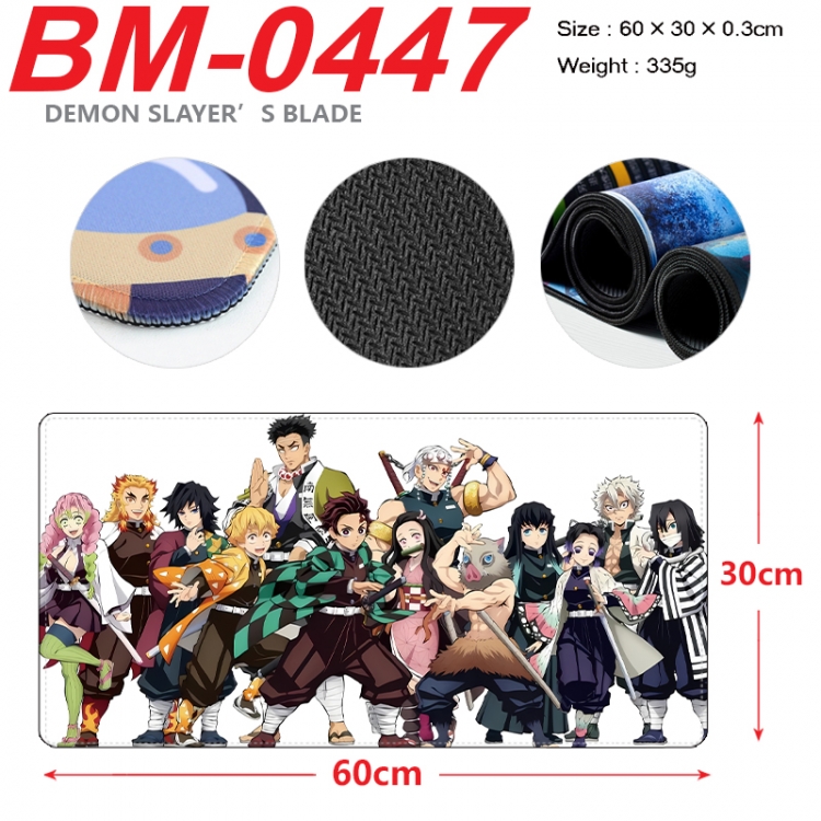 Demon Slayer Kimets Anime peripheral lock edge mouse pad 60X30cm BM-0447