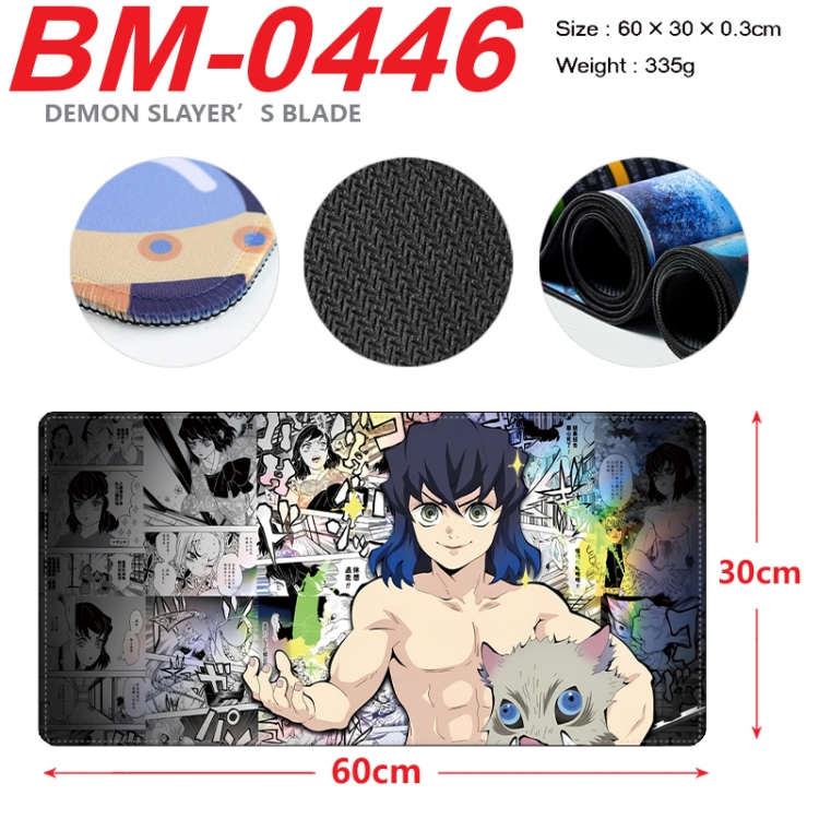 Demon Slayer Kimets Anime peripheral lock edge mouse pad 60X30cm  BM-0446