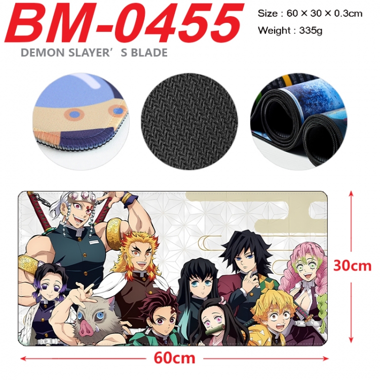 Demon Slayer Kimets Anime peripheral lock edge mouse pad 60X30cm BM-0455