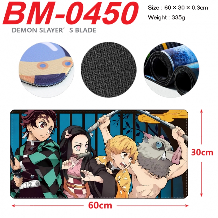 Demon Slayer Kimets Anime peripheral lock edge mouse pad 60X30cm BM-0450