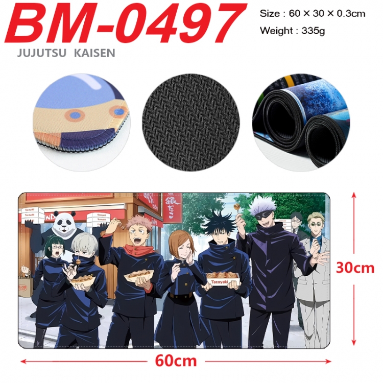 Jujutsu Kaisen Anime peripheral lock edge mouse pad 60X30cm  BM-0497