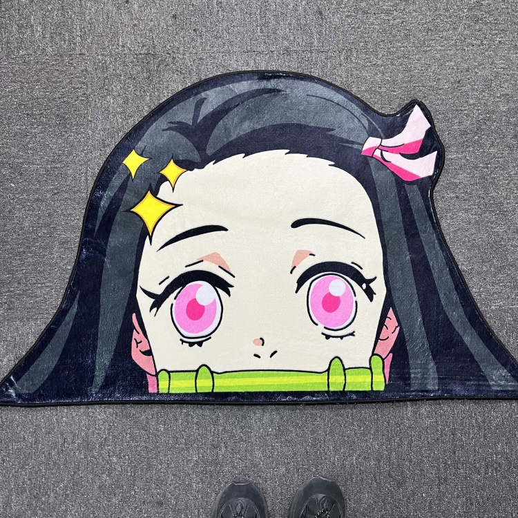 Demon Slayer Kimets anime thick Belgian velvet anti slip carpet 1m