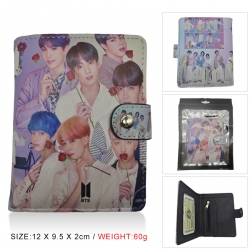 BTS PU vertical wallet short w...