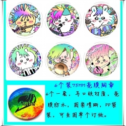 Chiikawa Anime round Badge Bri...