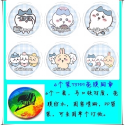 Chiikawa Anime round Badge Bri...