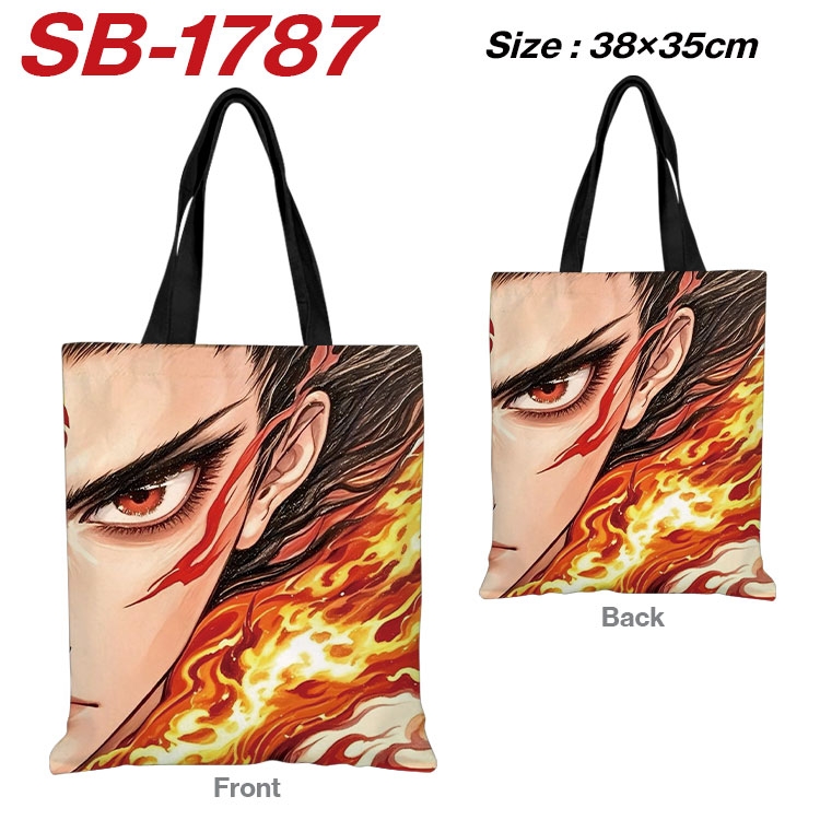 Nezha 2 Anime Canvas Handheld Shoulder Bag Handbag Shopping Bag 38X35CM sb-1787