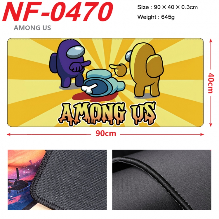 Among us Anime peripheral lock edge mouse pad 90X40cm