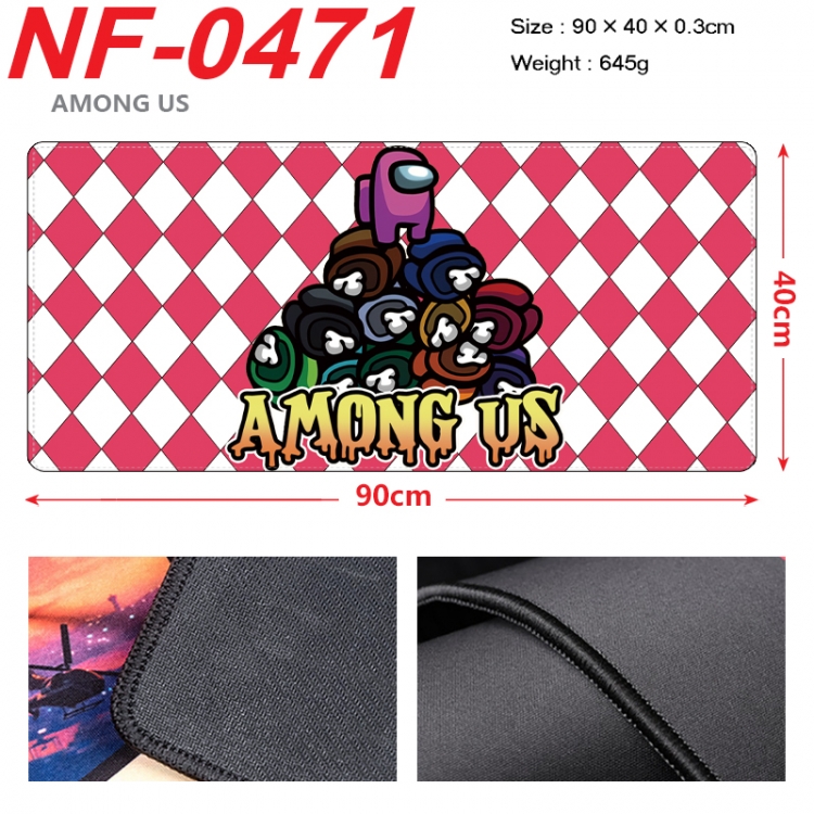 Among us Anime peripheral lock edge mouse pad 90X40cm