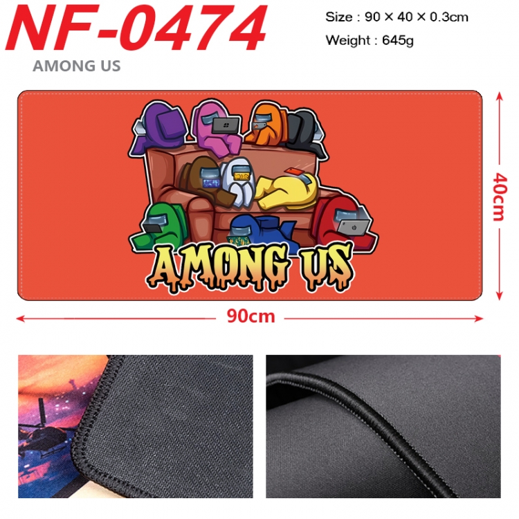 Among us Anime peripheral lock edge mouse pad 90X40cm