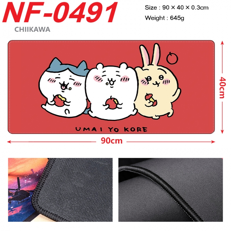 Chiikawa Anime peripheral lock edge mouse pad 90X40cm