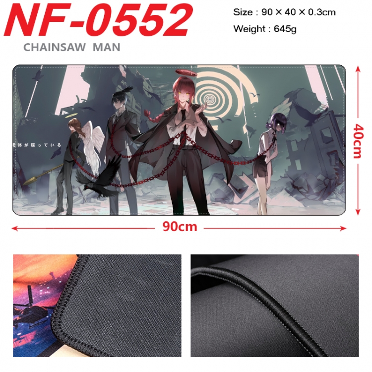 Chainsaw man Anime peripheral lock edge mouse pad 90X40cm  NF-0552