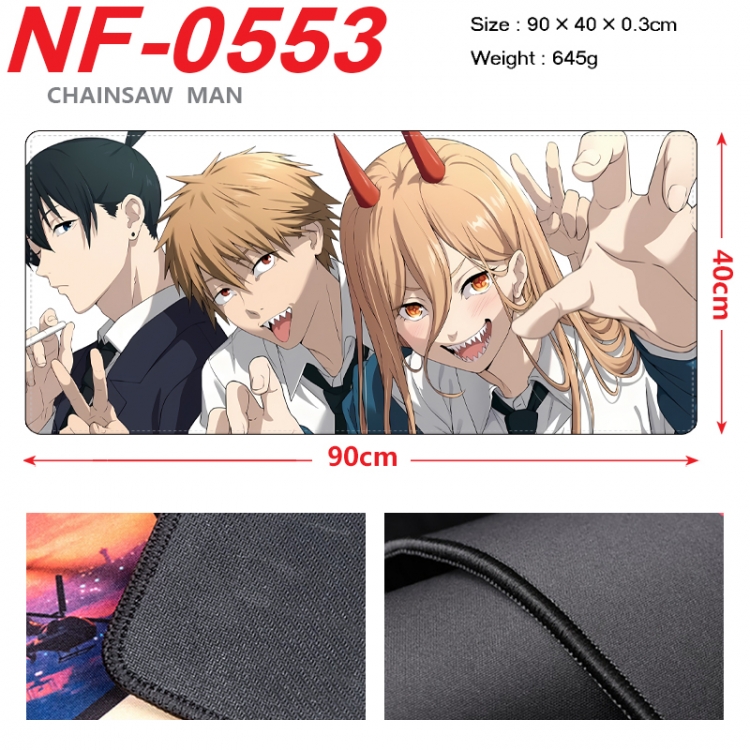 Chainsaw man Anime peripheral lock edge mouse pad 90X40cm  NF-0553