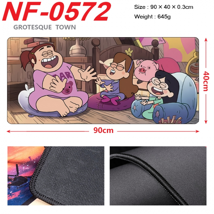 Gravity Falls Anime peripheral lock edge mouse pad 90X40cm NF-0572