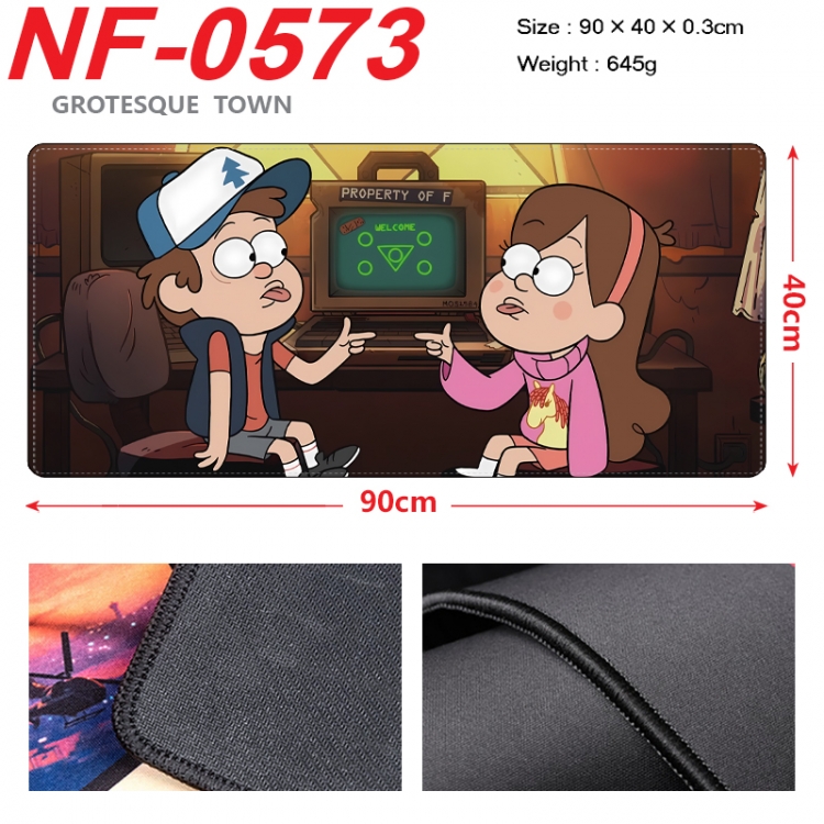 Gravity Falls Anime peripheral lock edge mouse pad 90X40cm NF-0573