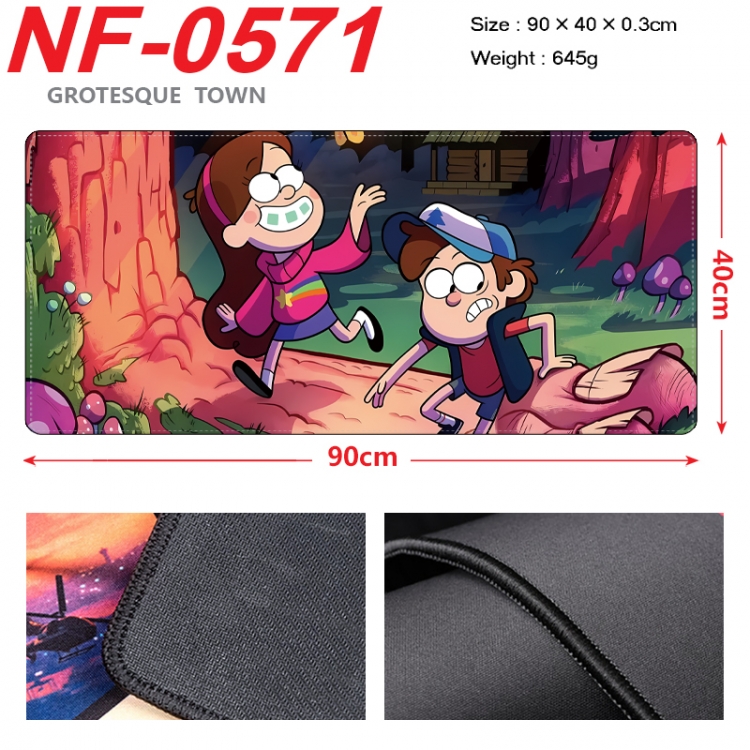 Gravity Falls Anime peripheral lock edge mouse pad 90X40cm NF-0571