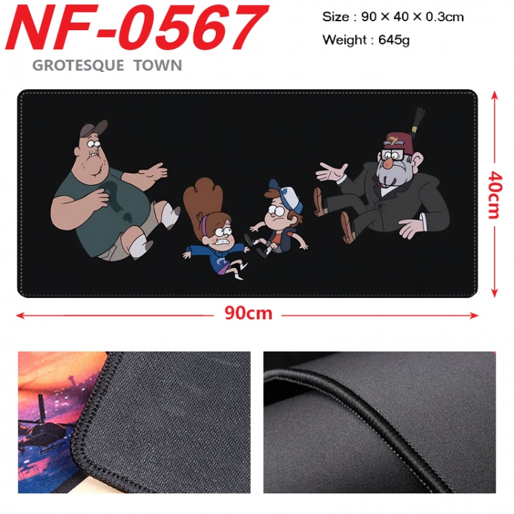 Gravity Falls Anime peripheral lock edge mouse pad 90X40cm NF-0567