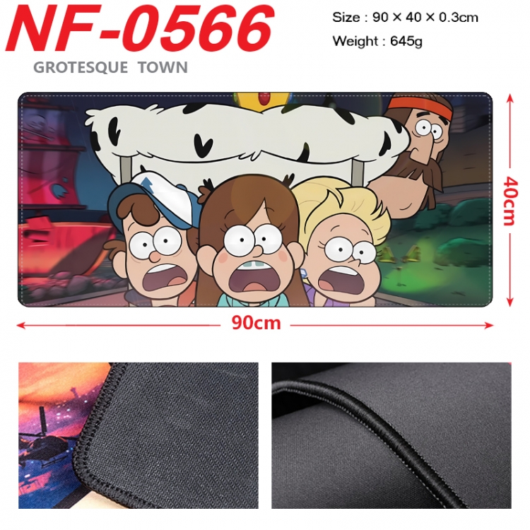 Gravity Falls Anime peripheral lock edge mouse pad 90X40cm NF-0566