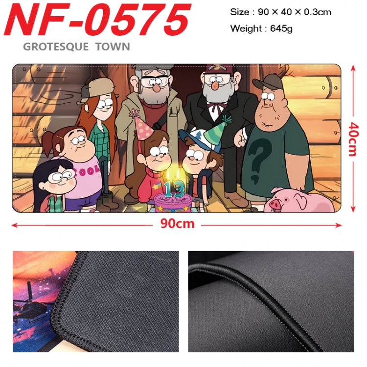 Gravity Falls Anime peripheral lock edge mouse pad 90X40cm NF-0575