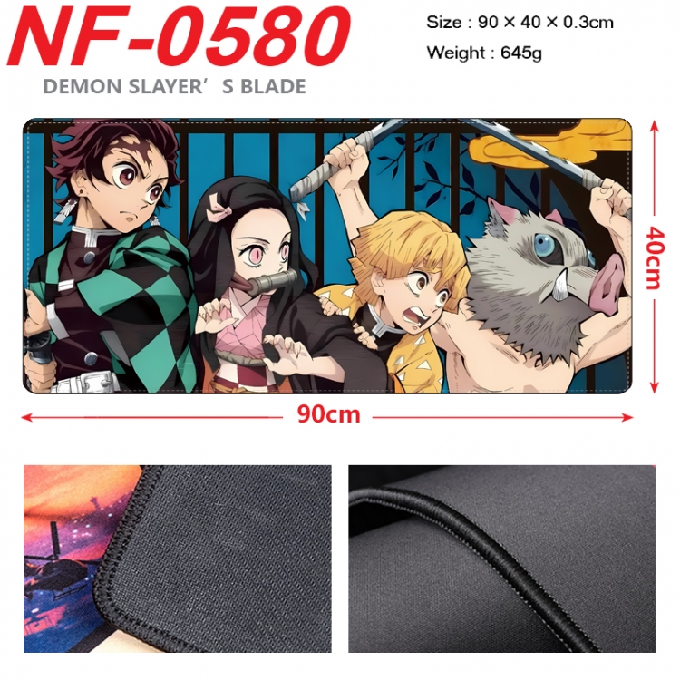 Demon Slayer Kimets Anime peripheral lock edge mouse pad 90X40cm NF-0580