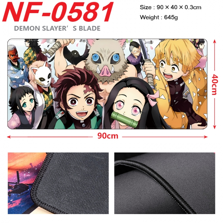 Demon Slayer Kimets Anime peripheral lock edge mouse pad 90X40cm NF-0581