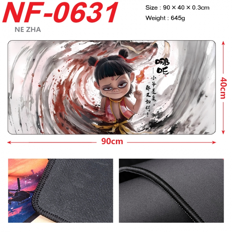 Nezha Anime peripheral lock edge mouse pad 90X40cm NF-0631