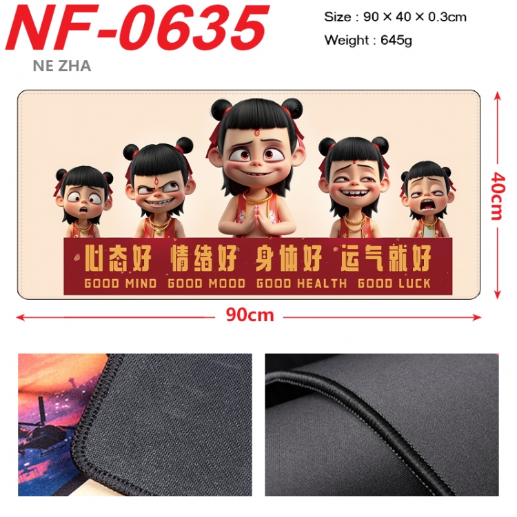 Nezha Anime peripheral lock edge mouse pad 90X40cm NF-0635