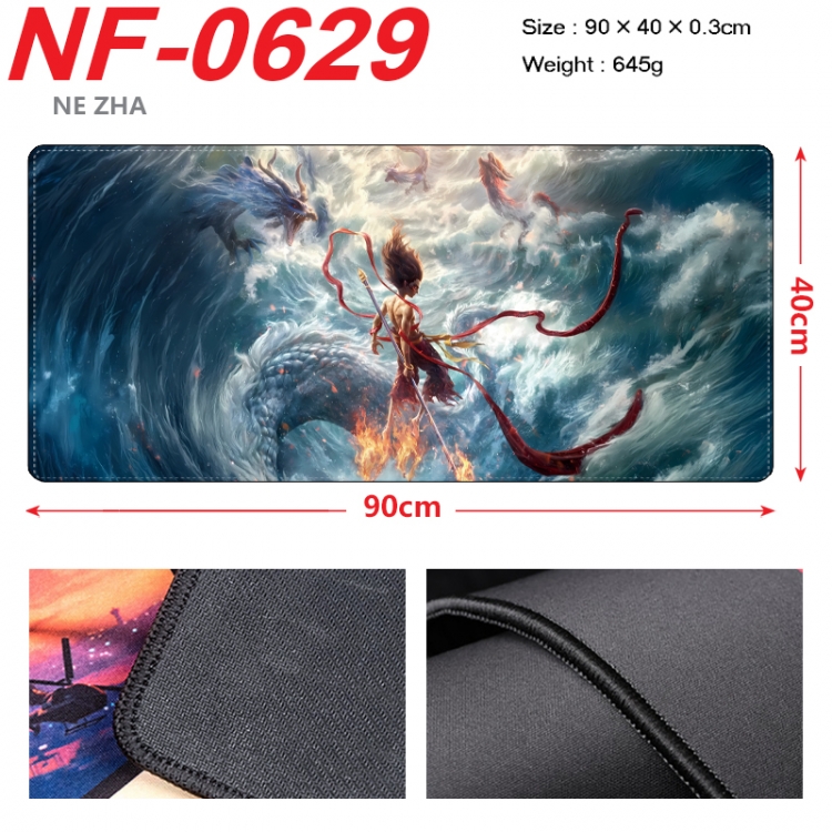 Nezha Anime peripheral lock edge mouse pad 90X40cm  NF-0629