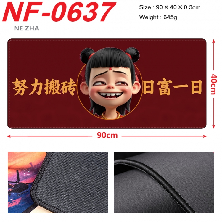 Nezha Anime peripheral lock edge mouse pad 90X40cm NF-0637