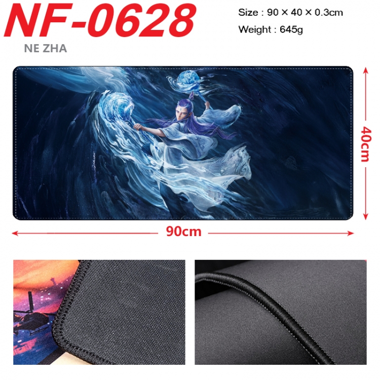 Nezha Anime peripheral lock edge mouse pad 90X40cm NF-0628