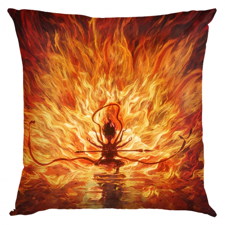 Nezha Anime square full-color pillow cushion 45X45CM NO FILLING 