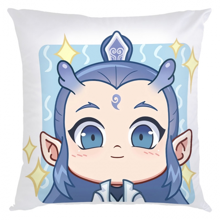 Nezha Anime square full-color pillow cushion 45X45CM NO FILLING 