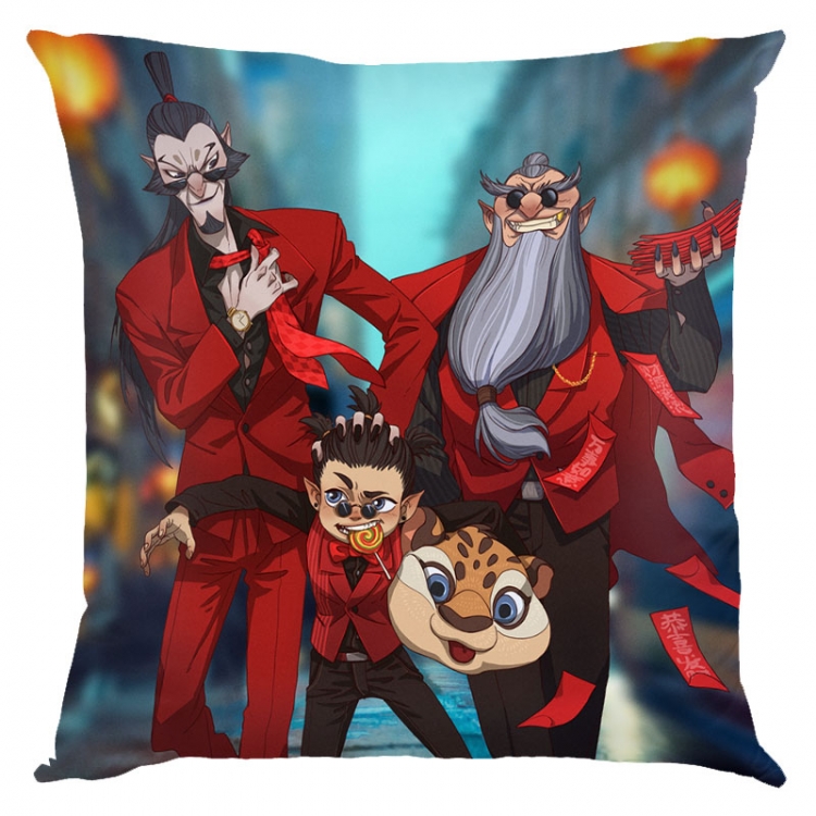 Nezha Anime square full-color pillow cushion 45X45CM NO FILLING 